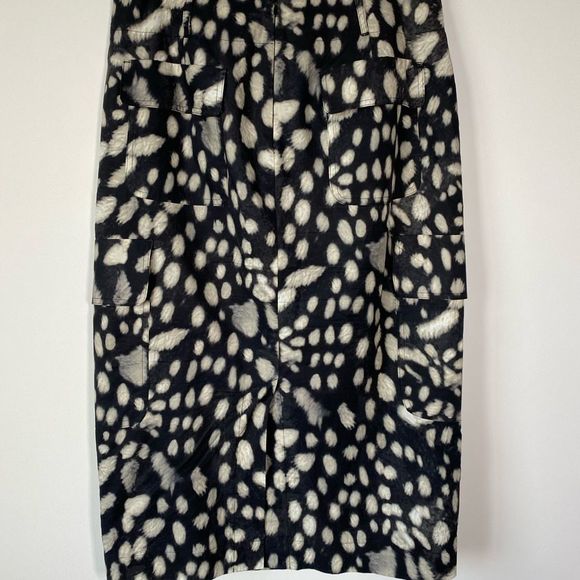MaxMara Cargo Tie Front Midi Skirt Sz 12 - Picture 6 of 14